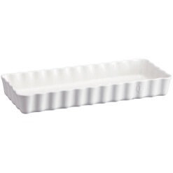 Long Tart Dish White