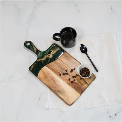 Wood Board Acacia 8x11 Resin Jade